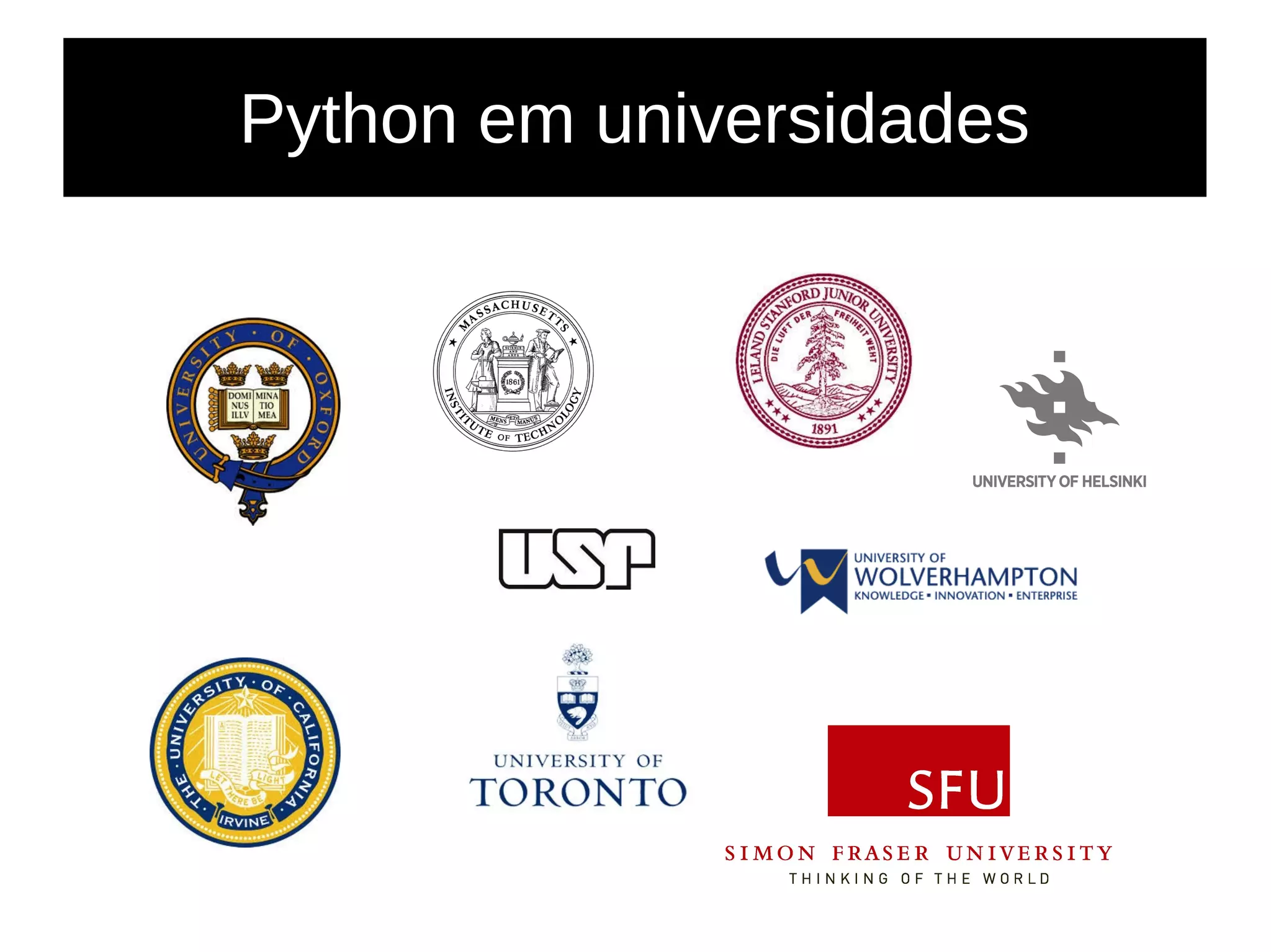 Python em universidades
 