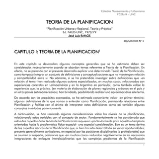 Teoría de la Planificación Urbana y Regional | PDF