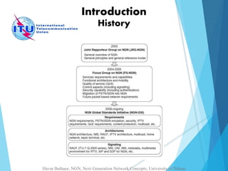 Introduction 
History 
Havar Bathaee, NGN, Next Generation Network Concepts, University of Tehran 
 