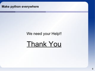 PyUNO - Help us develop a Python environment in OOo | PPT