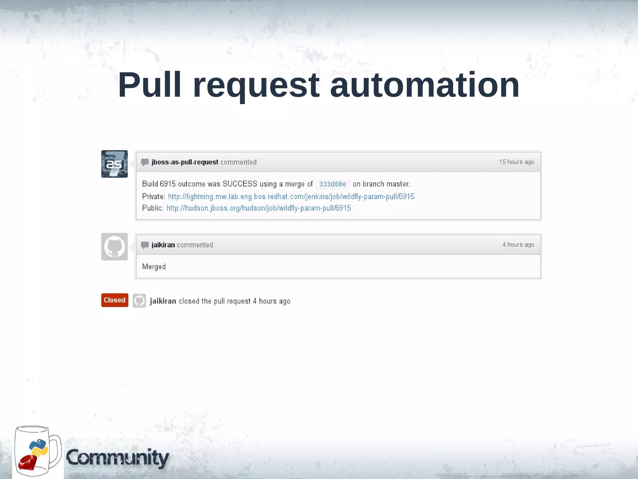 Pull request automation