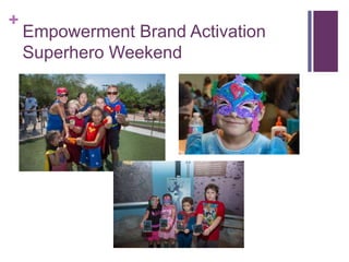 +
Empowerment Brand Activation
Superhero Weekend
 