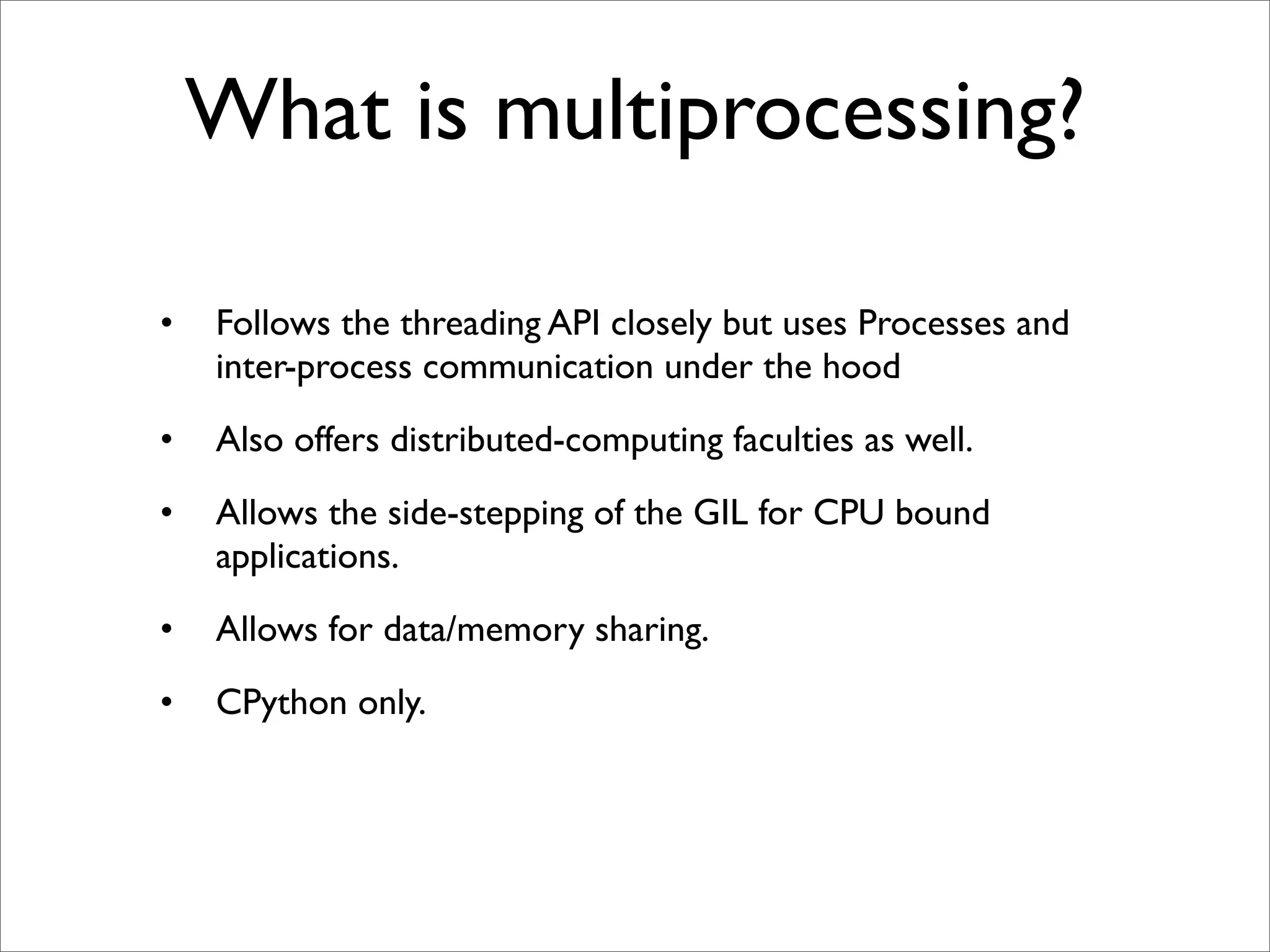 Multiprocessing with python