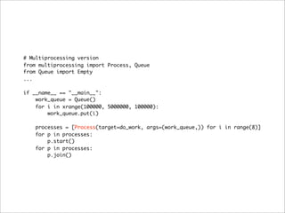 Multiprocessing with python