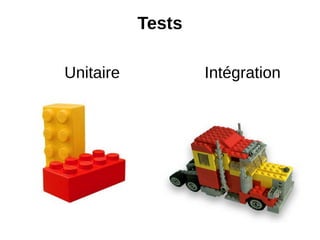 Tests

Unitaire           Intégration
 