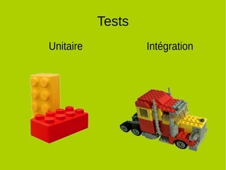 3
Tests
Unitaire Intégration
 
