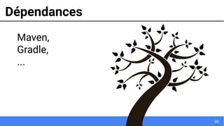 30
Dépendances
Maven,
Gradle,
...
 