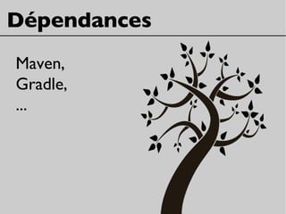 Dépendances
Maven,
Gradle,
...
 