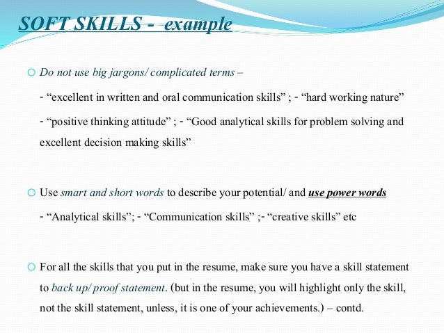 Resume writing good communication skills