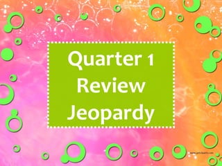 Quarter 1 Review Jeopardy 