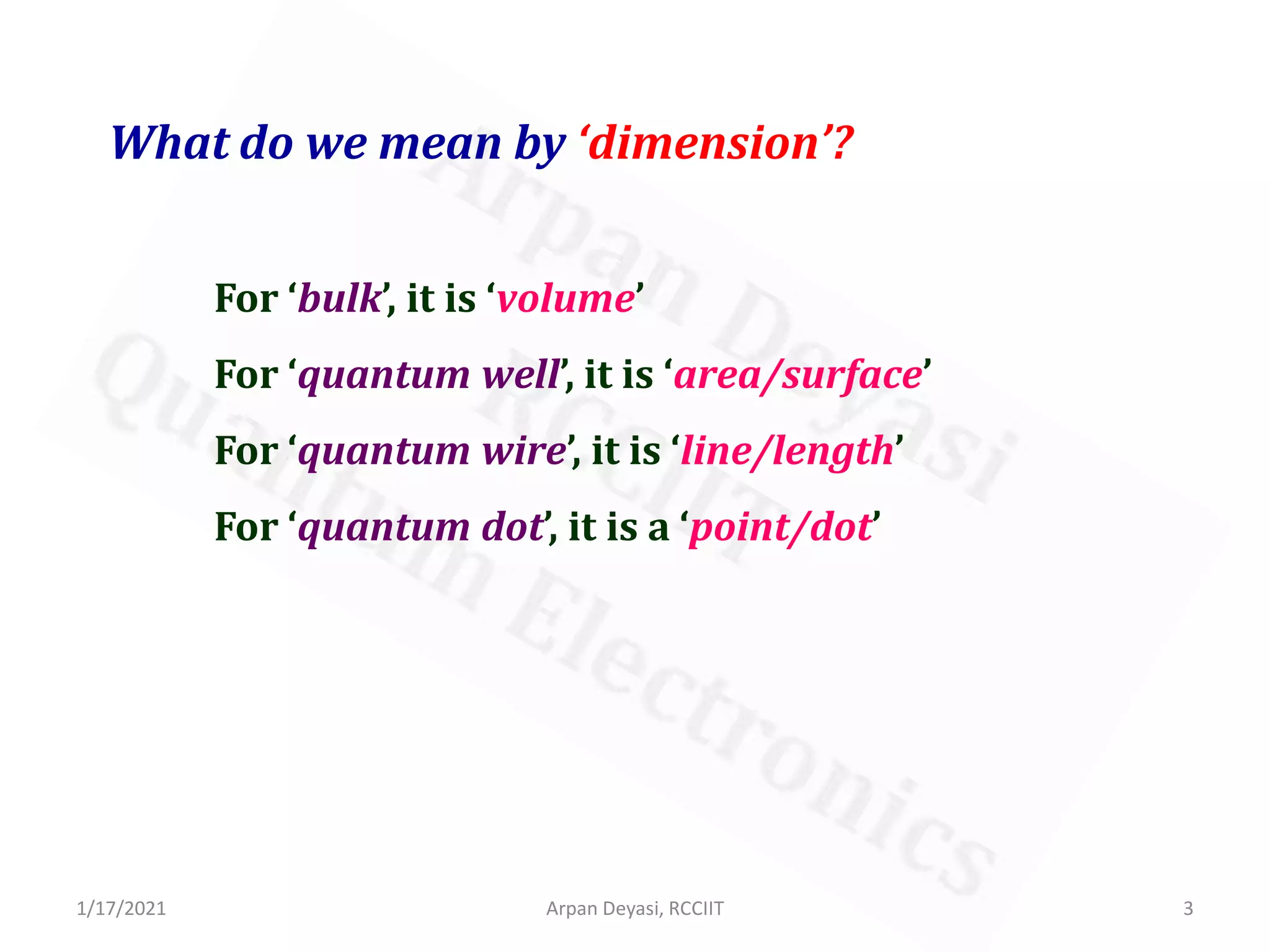DoS of bulk and quantum structures