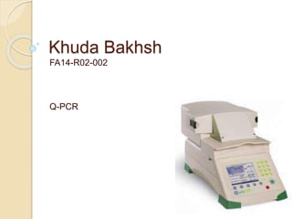 Khuda Bakhsh 
FA14-R02-002 
Q-PCR 
 