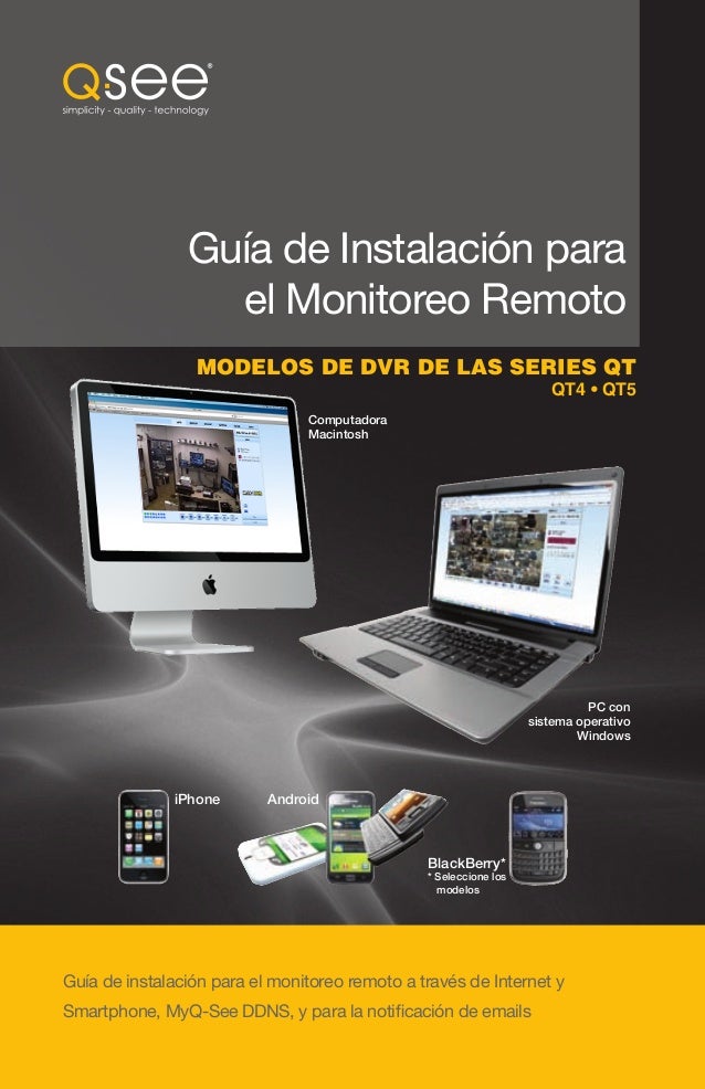 Q see qt series remote monitoring set up guide - spanish