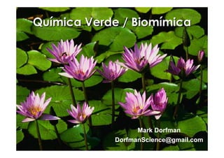 Química Verde / Biomímica




                  Mark Dorfman
            DorfmanScience@gmail.com
