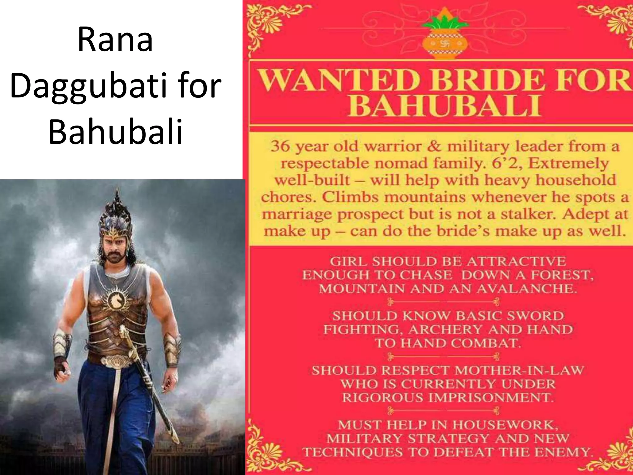 Rana
Daggubati for
Bahubali
 