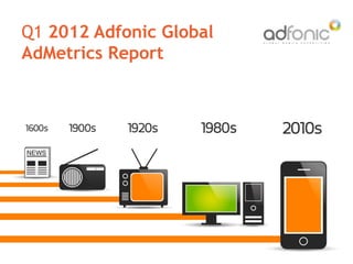 Q1 2012 Adfonic Global
AdMetrics Report
 