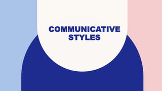 COMMUNICATIVE
STYLES
 