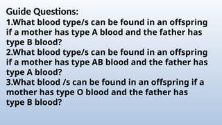 FIRST QUARTER -Multiple-Alleles.Blood Type ABO | PPTX