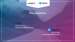 Optimisation sur e-commerce - Nosto + Algolia 