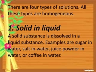 MIXTURES(APPEARANCE AND USES) | PPTX