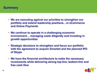 eBay 2009q1 Earnings Slides