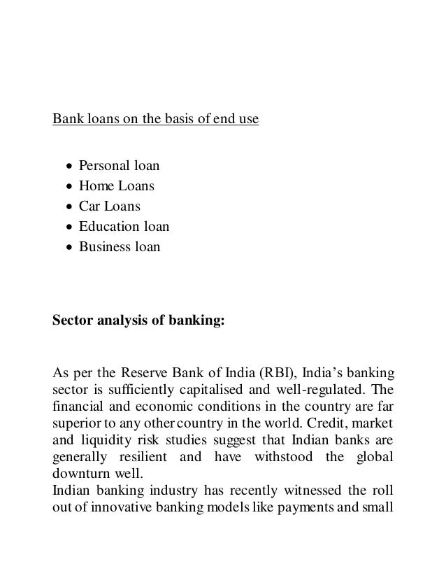 thesis report on banking sector