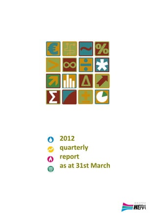  

2012 
quarterly 
report 
as at 31st March 
 