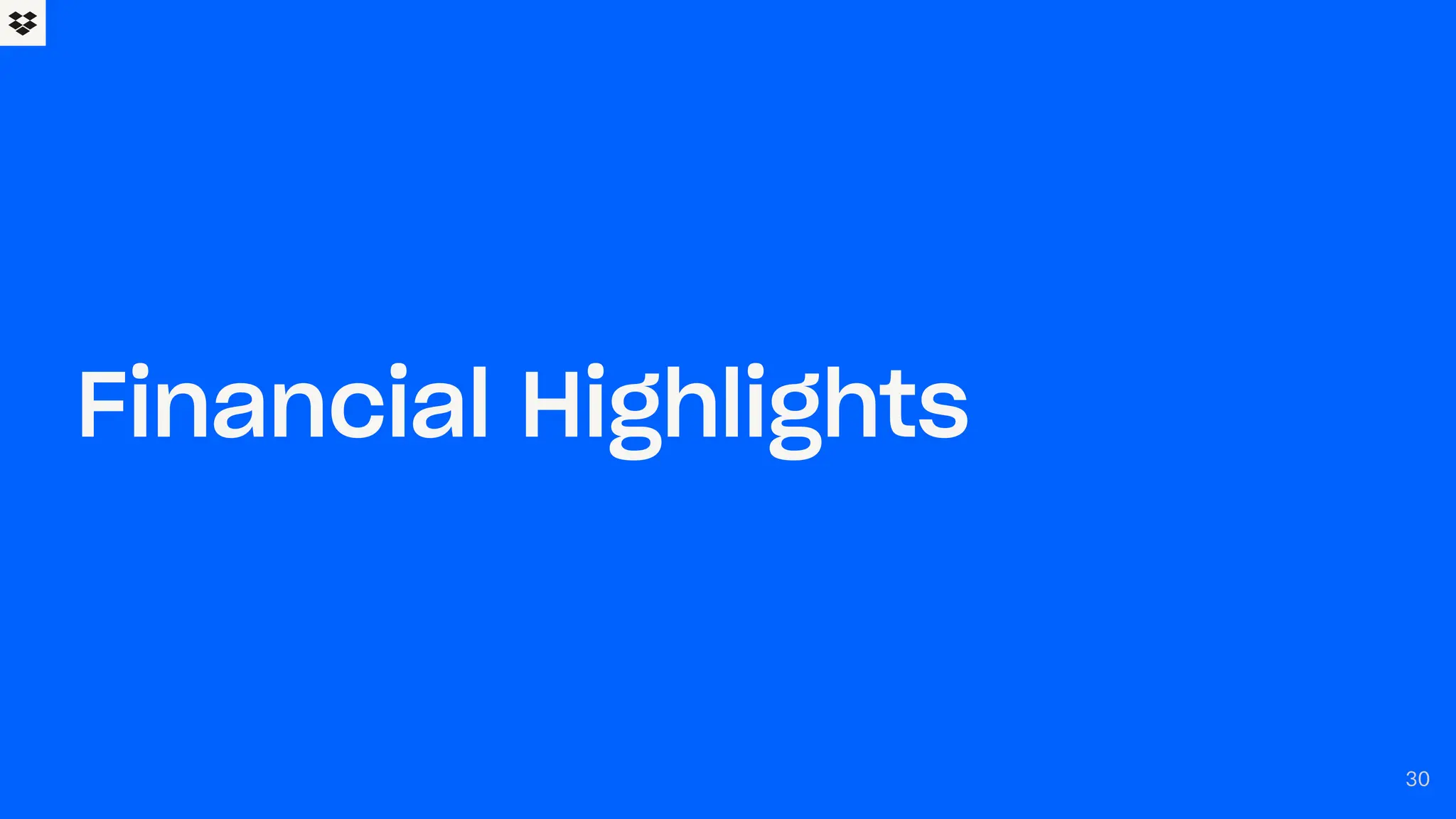 Financial Highlights
30
 