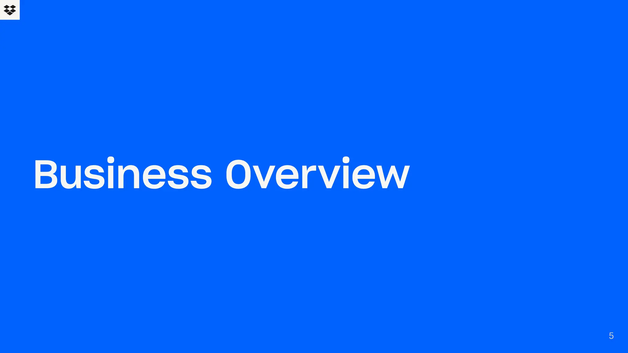 Business Overview
5
 