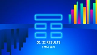 5 MAY 2022
Q1 ‘22 RESULTS
 