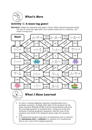 Math Push Level 9 Q1 A-D-M Grade 9 - Mathematics week 1-4 | PDF
