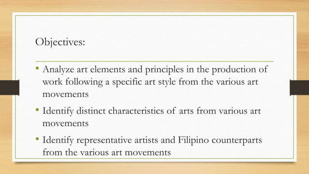 Arts Modern Art Contemporary Art Pptx