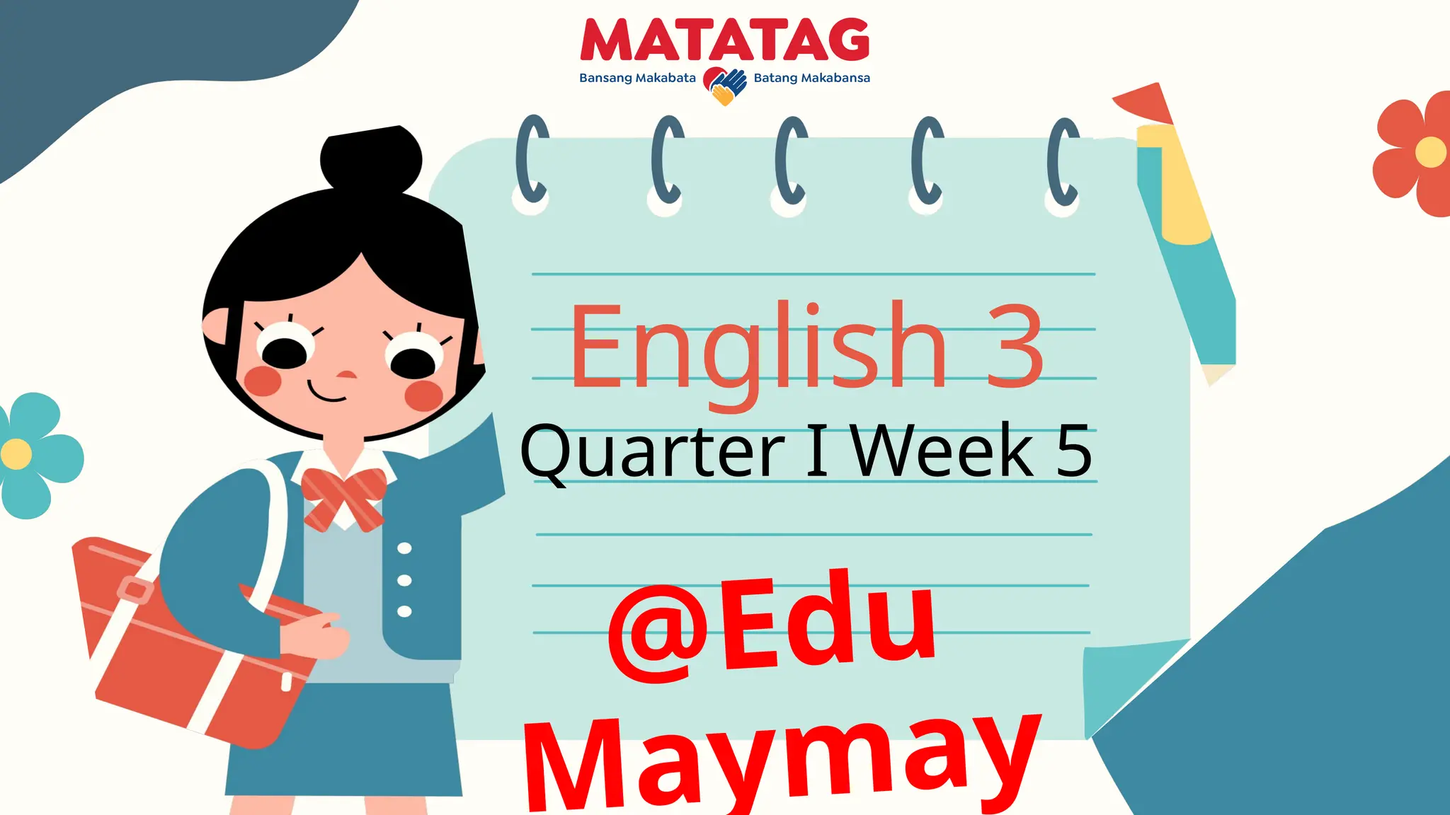 English 3
Quarter I Week 5
@Edu
Maymay
 