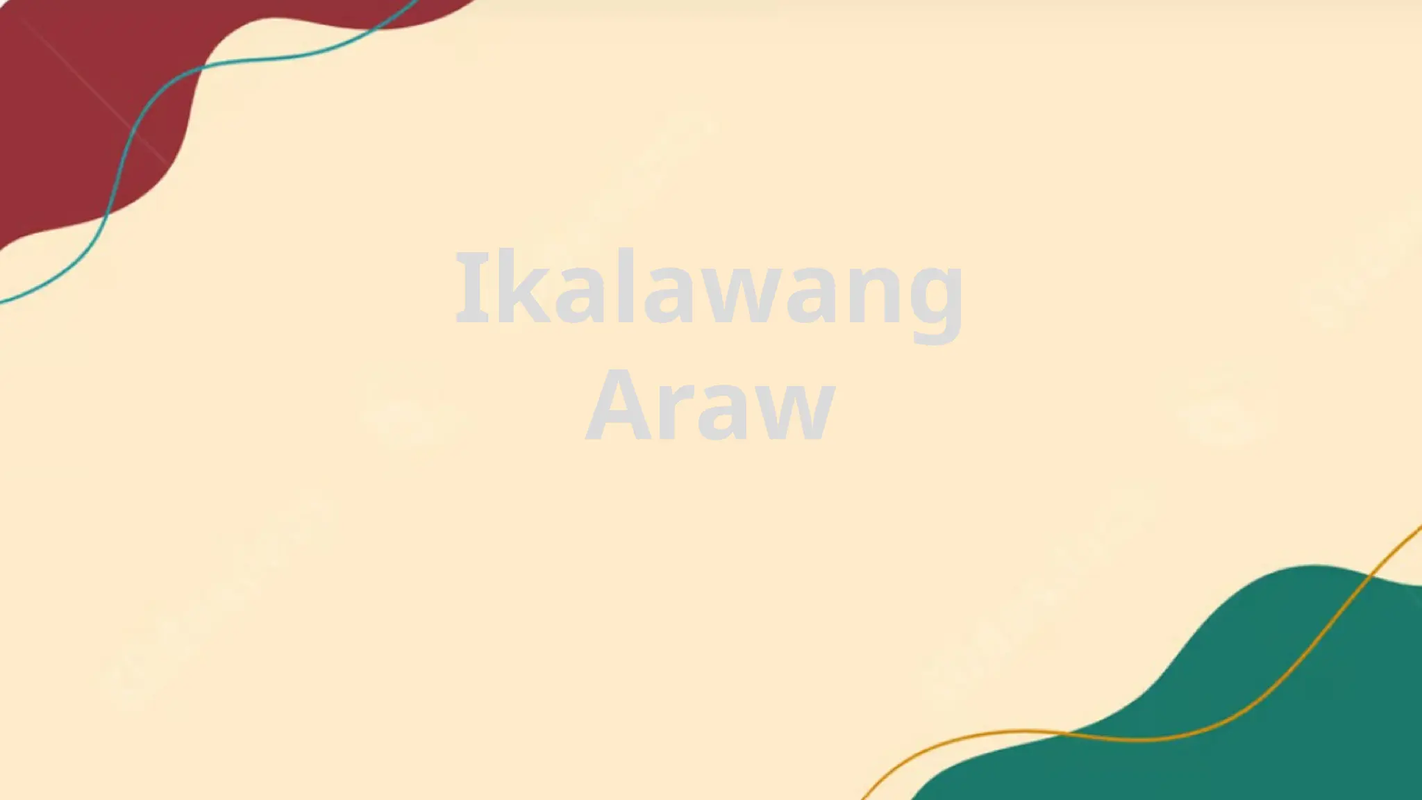 Ikalawang
Araw
 