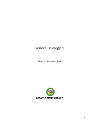 1
Title Page
General Biology 2
Alvin A. Pabores, LPT
LAGUNA UNIVERSITY
 