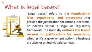 Q1L3 ICT Related Legal Bases - ICT-related legal bases are laws ...