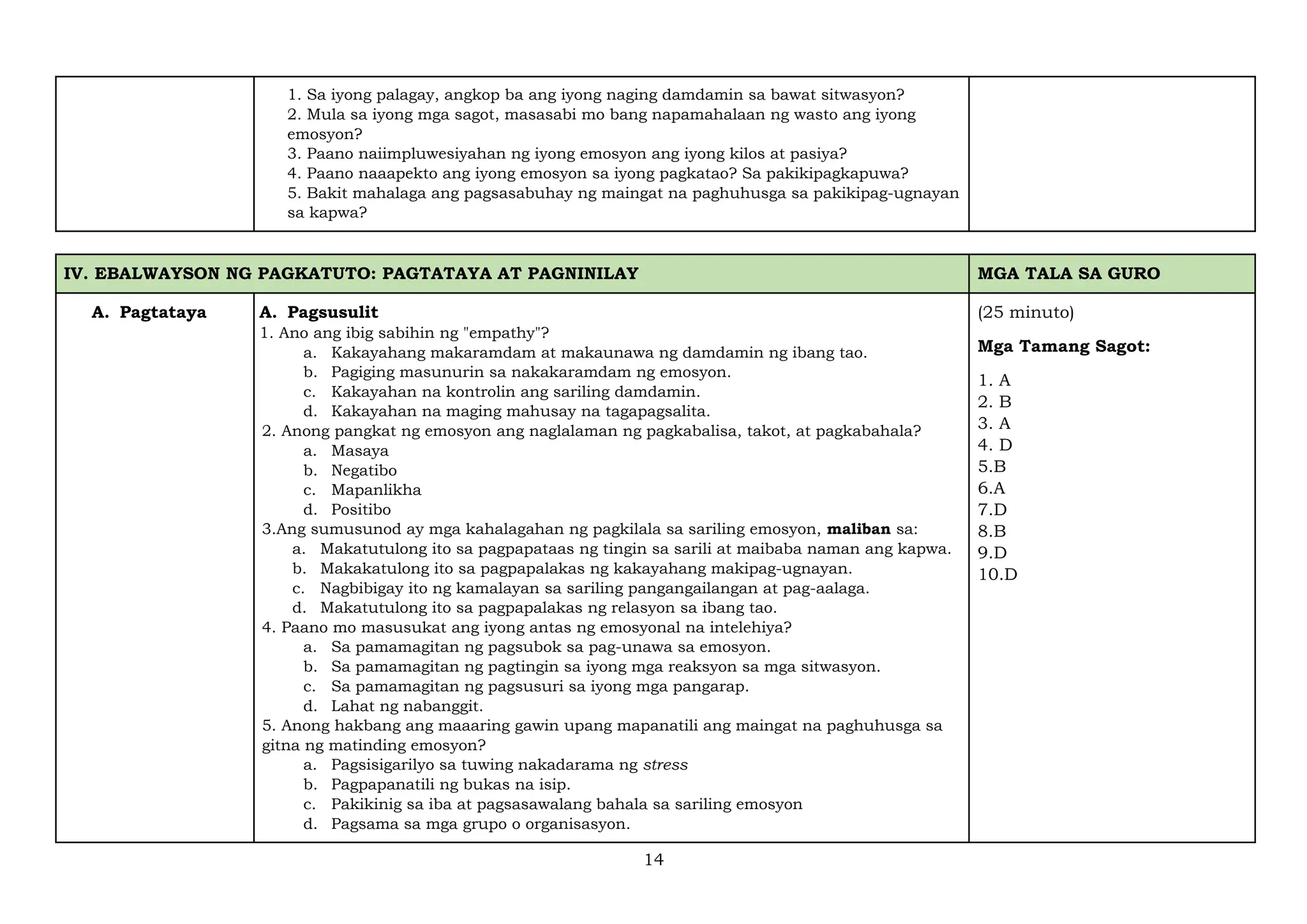 Values Education Quarter 1 week 1 Lesson Day 1 | DOCX