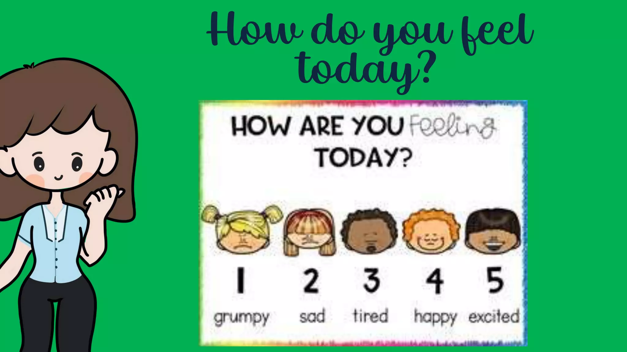 How do you feel
today?
 