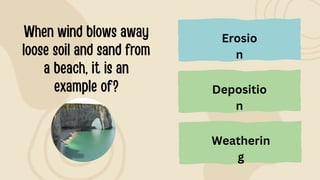 Weatherin
g
Erosio
n
Depositio
n
 