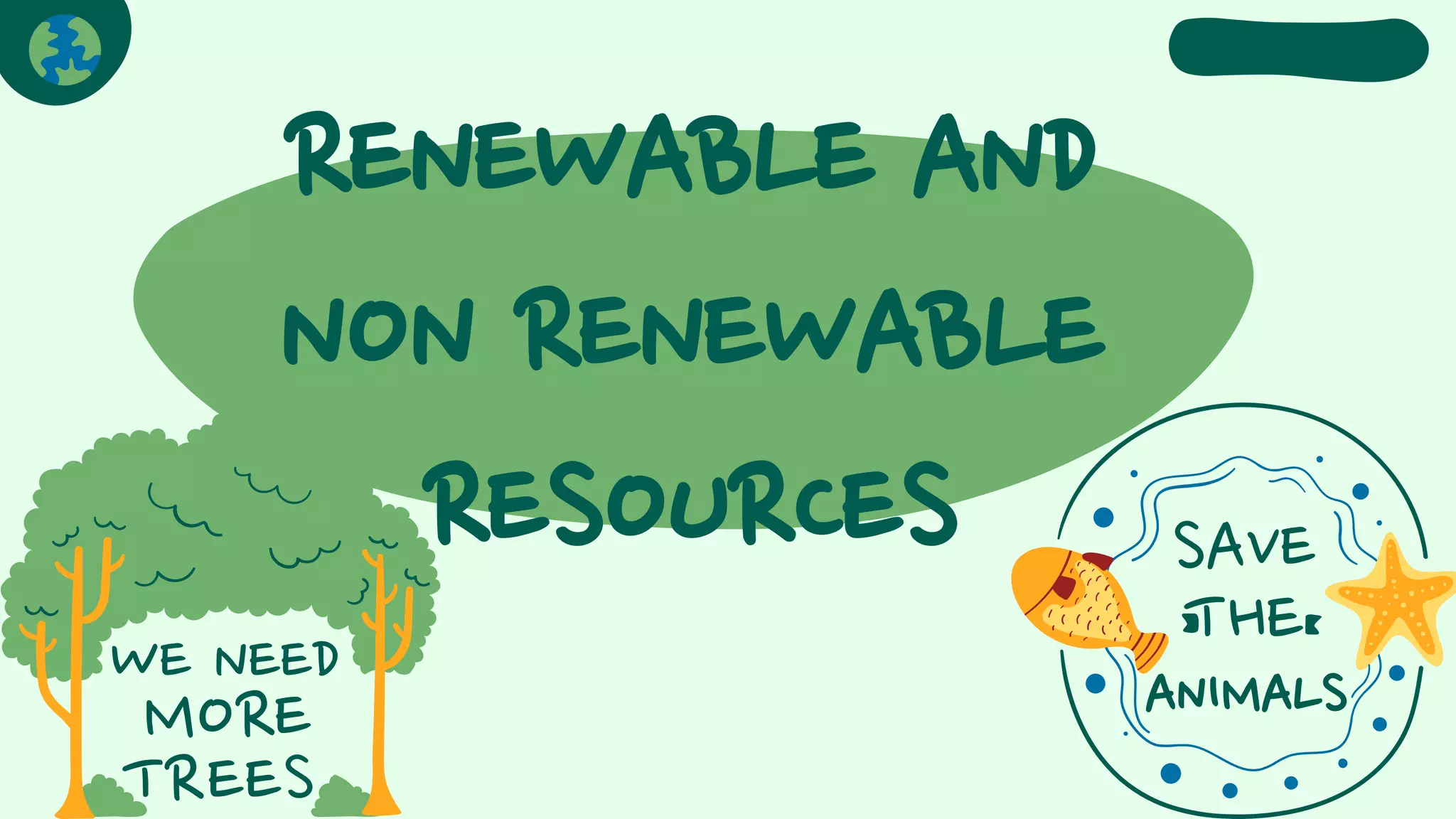 RENEWABLE AND
NON RENEWABLE
RESOURCES
 