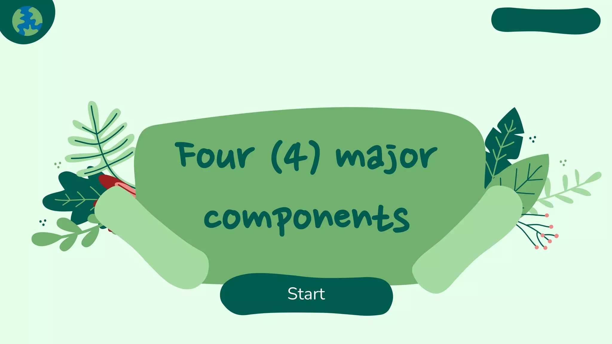 Four (4) major
components
Start
 