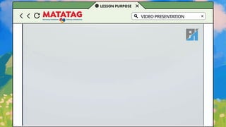 LESSON PURPOSE
VIDEOPRESENTATION
 