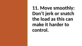 Proper Loading Load Safe Manual Material Handling: Proper Loading and Unloading Techniques ...