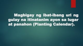 Calendar Ng Pagtatanim calendar Ng Pagtatanim Epp 5 Q1