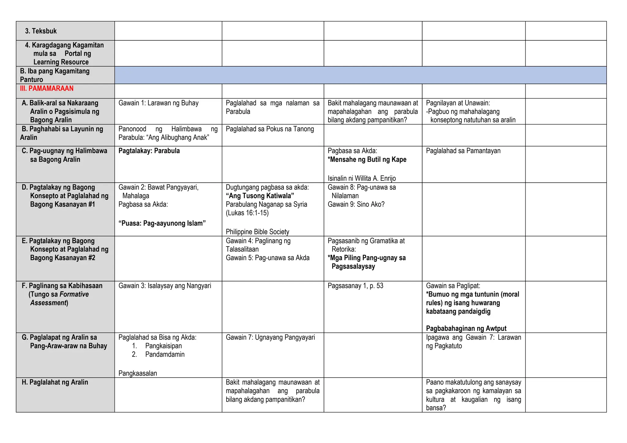 quarter 1 daily lesson log in filipino 10 | DOCX