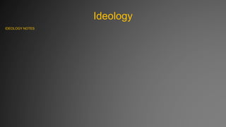 Ideology
IDEOLOGY NOTES

 