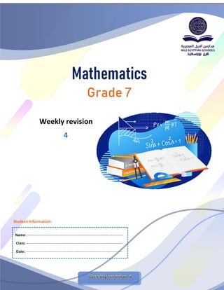 Weekly revision
4
Grade 7
 