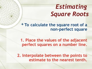 Perfect Square Form Root Q2.W1.Determine the square roots of perfect squares and the cube roots ...