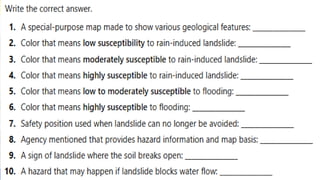 Geological Hazard Map Disaster Readiness and Risk Reduction Week 2 | PPTX