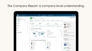 The Company Report: a company-level understanding.
 